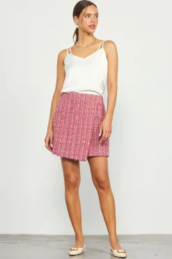 Tweed Wrap Mini Skirt*SKIES ARE BLUE Outlet