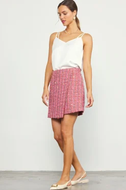 Tweed Wrap Mini Skirt*SKIES ARE BLUE Outlet