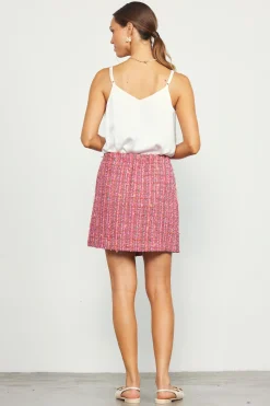 Tweed Wrap Mini Skirt*SKIES ARE BLUE Outlet