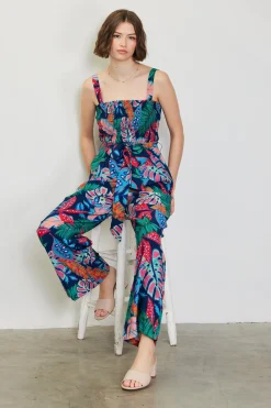 Ula Print Smocked Jumpsuit*SKIES ARE BLUE Outlet