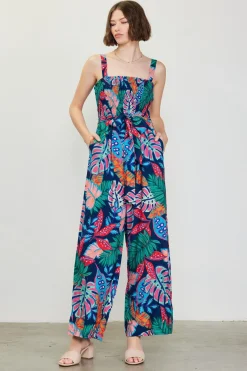 Ula Print Smocked Jumpsuit*SKIES ARE BLUE Outlet