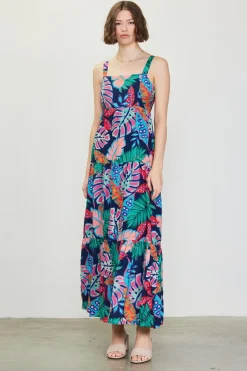 Ula Print Tiered Maxi Dress*SKIES ARE BLUE New