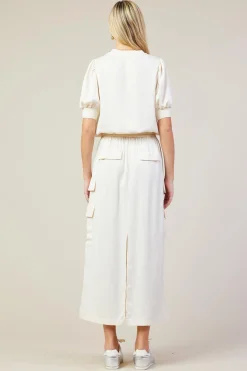 Utility Cargo Pocket Midi Skirt*SKIES ARE BLUE