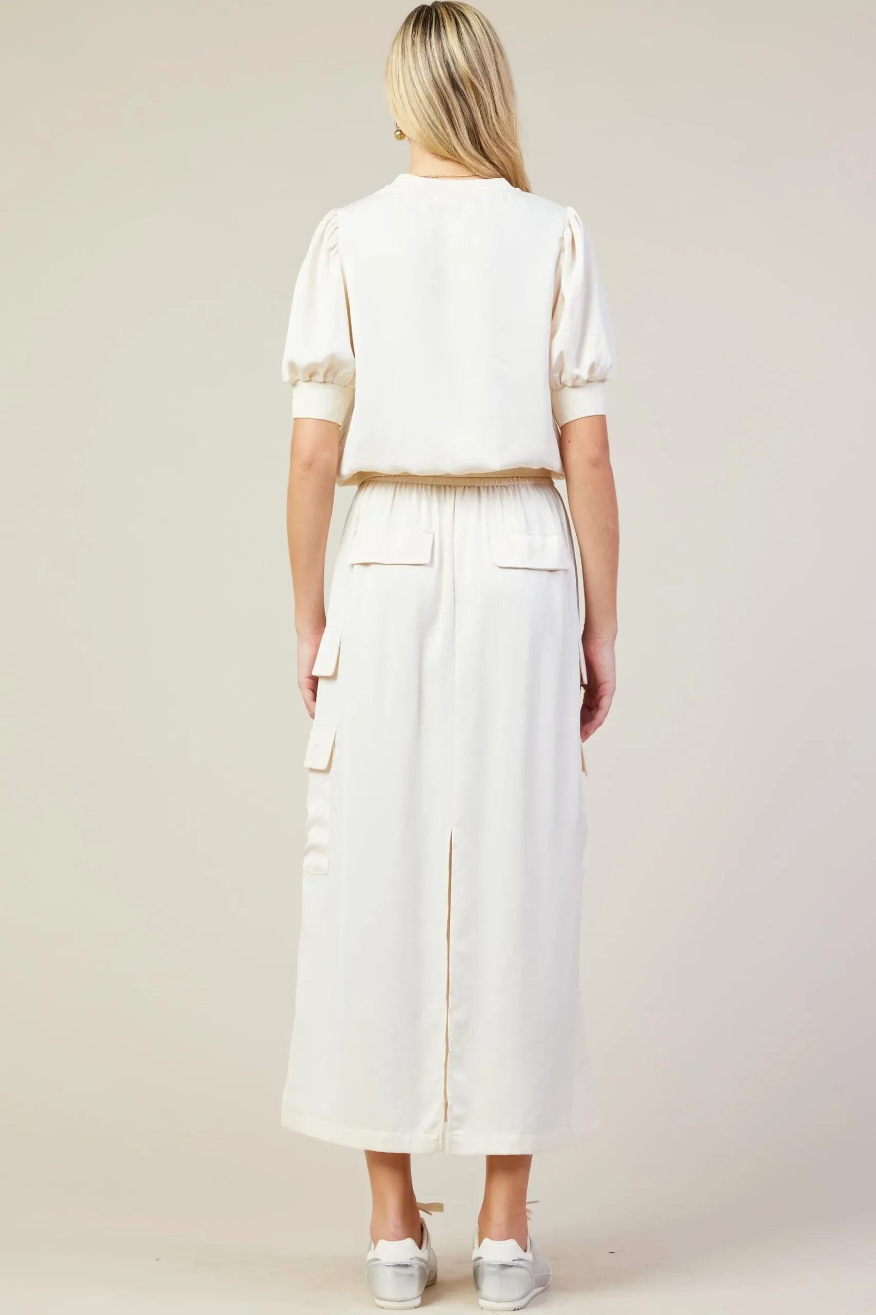 Utility Cargo Pocket Midi Skirt*SKIES ARE BLUE