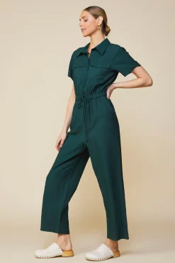 Utility Short Sleeve Jumpsuit*SKIES ARE BLUE Hot