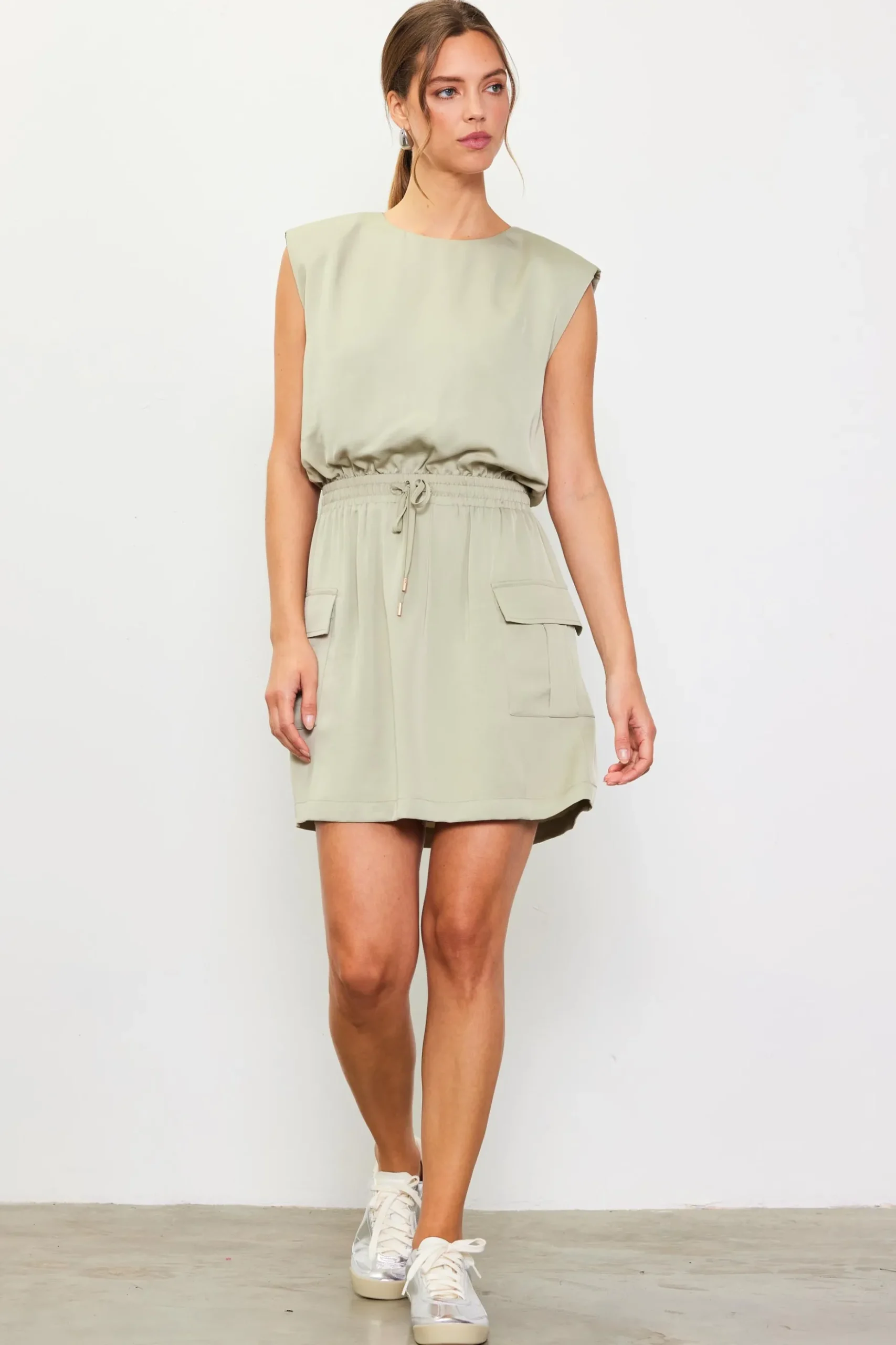 Utility Sleeveless Mini Dress*SKIES ARE BLUE New
