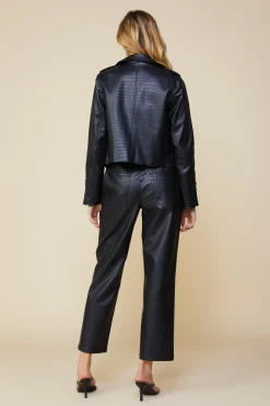 Vegan Leather Biker Jacket*SKIES ARE BLUE Discount