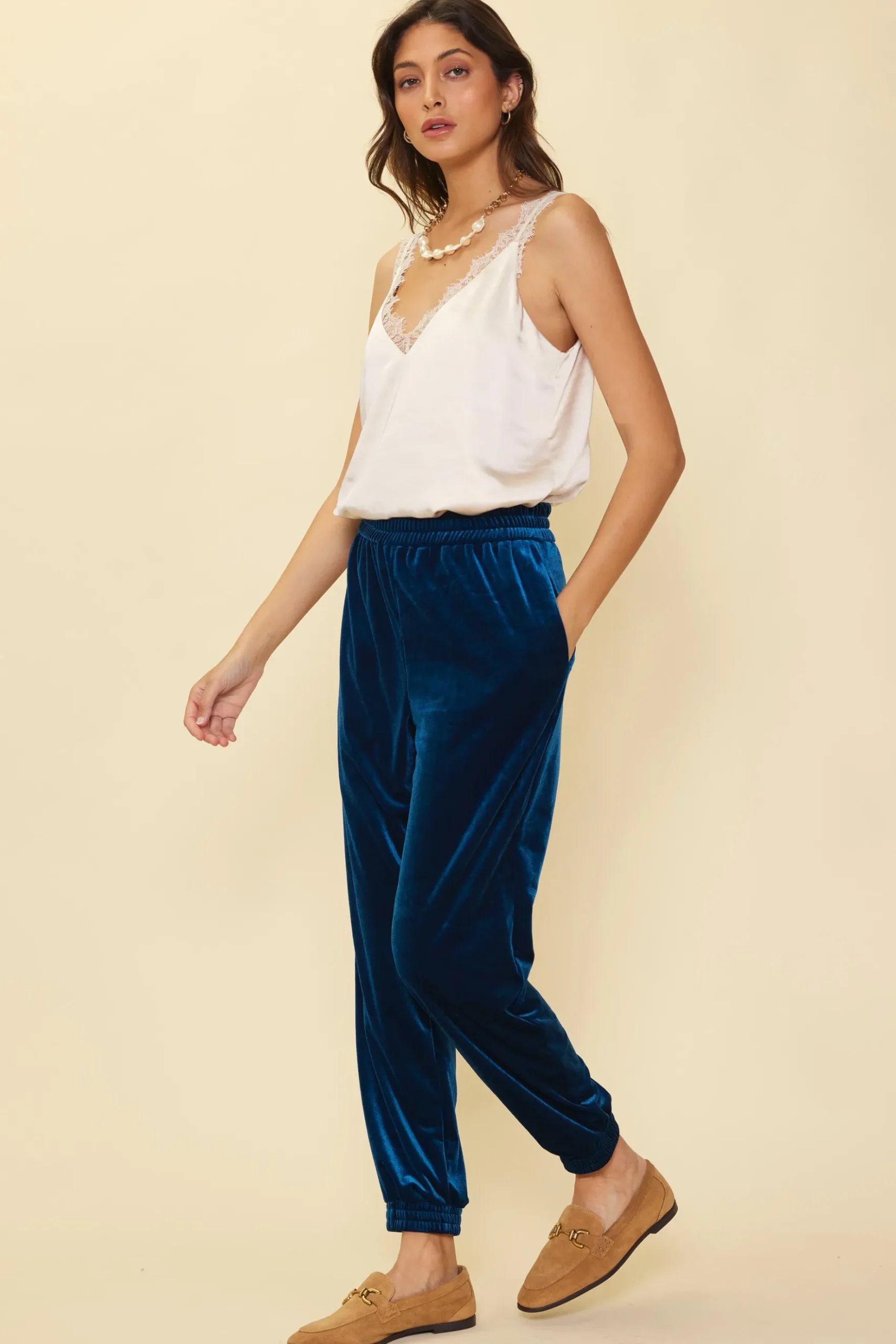 Velvet Jogger Pants*SKIES ARE BLUE