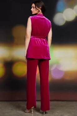 Velvet Vest with Self Tie*SKIES ARE BLUE Sale