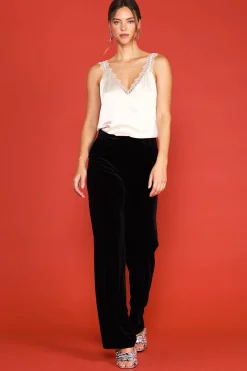 Velvet Wide Leg Pants*SKIES ARE BLUE New