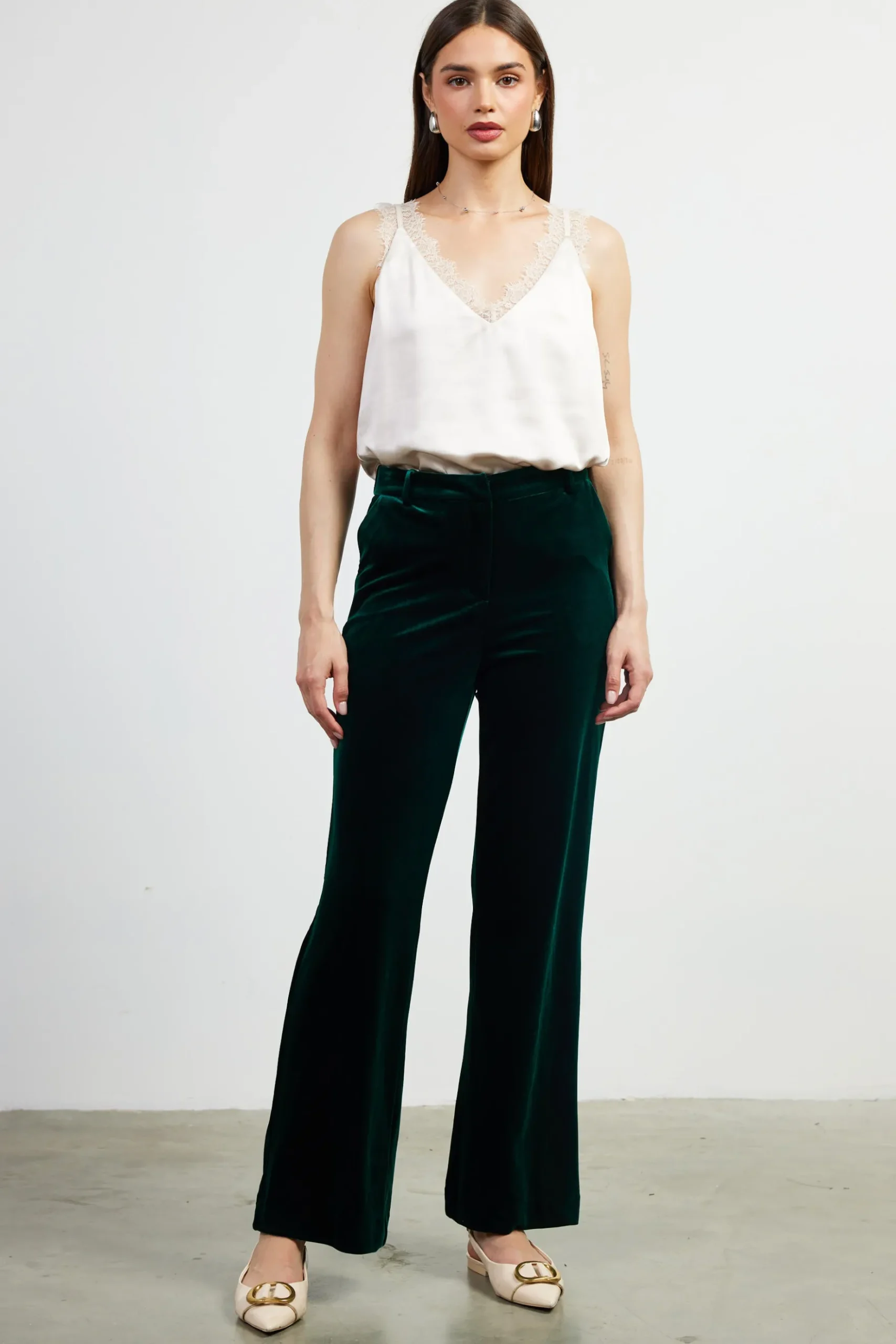 Velvet Wide Leg Pants*SKIES ARE BLUE Clearance