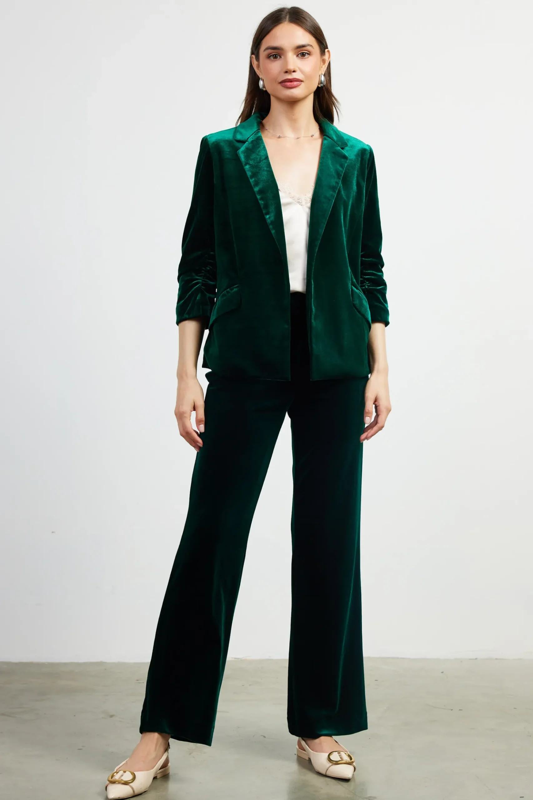 Velvet Wide Leg Pants*SKIES ARE BLUE Clearance