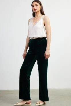 Velvet Wide Leg Pants*SKIES ARE BLUE Clearance