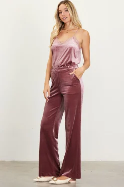 Velvet Wide Leg Pants*SKIES ARE BLUE Outlet