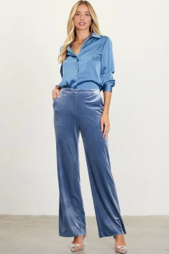 Velvet Wide Leg Pants*SKIES ARE BLUE Outlet