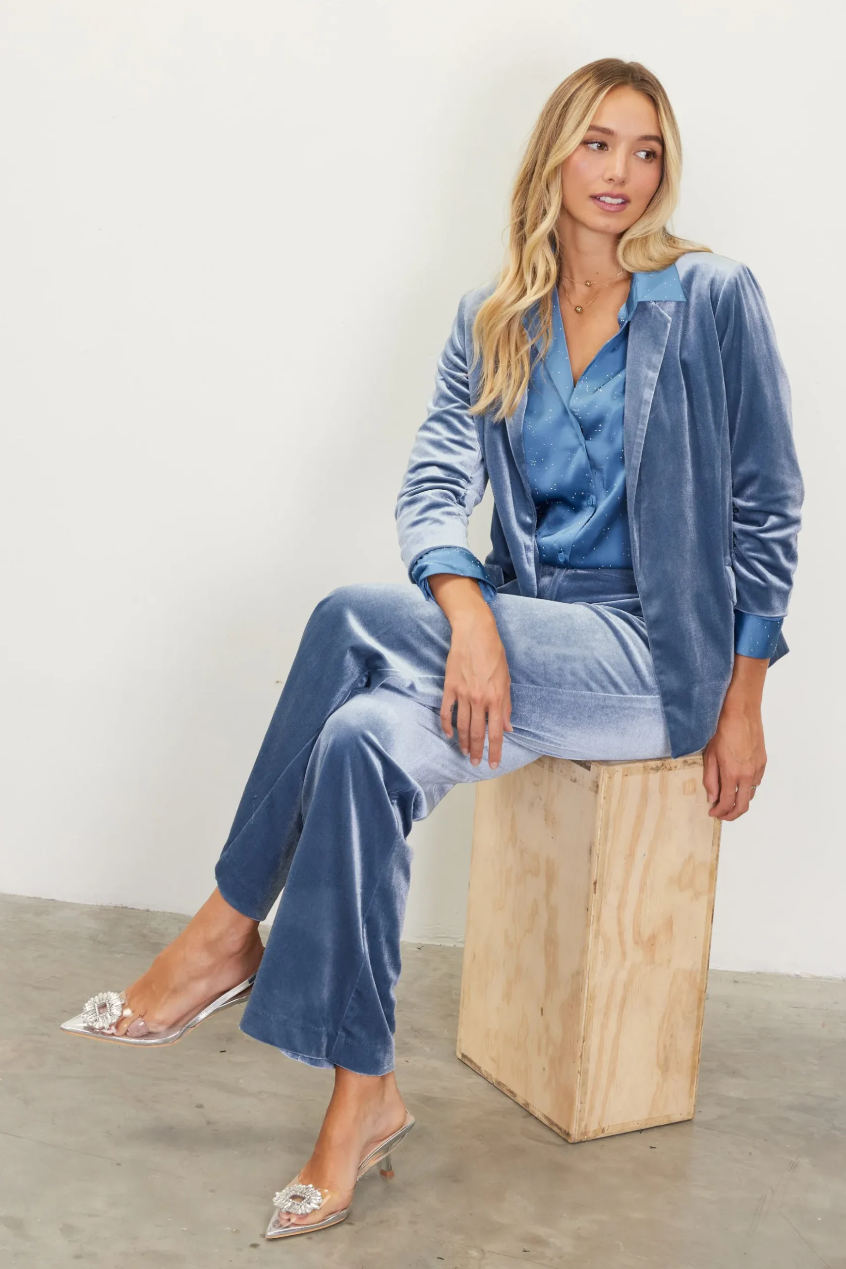 Velvet Wide Leg Pants*SKIES ARE BLUE Outlet