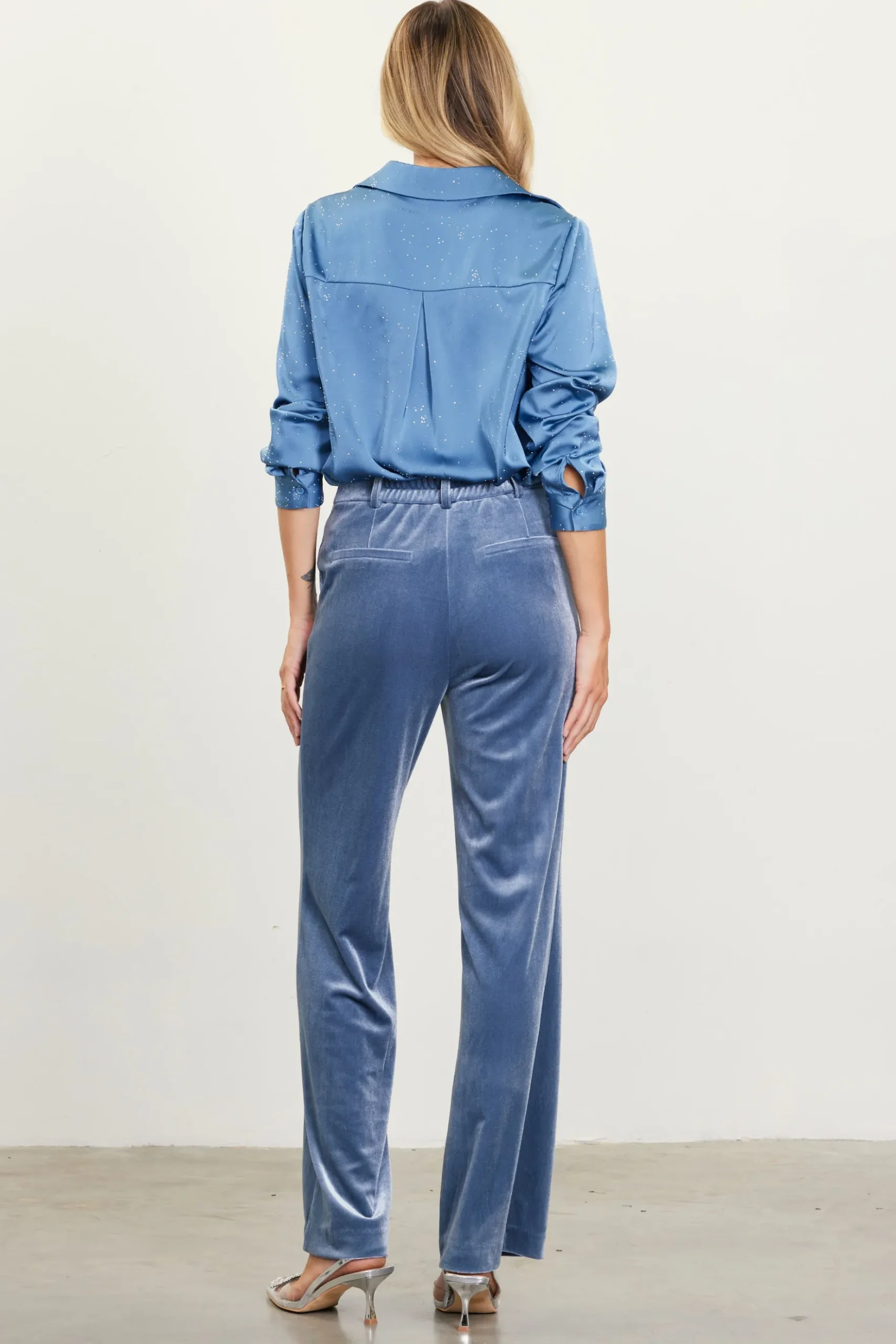 Velvet Wide Leg Pants*SKIES ARE BLUE Outlet