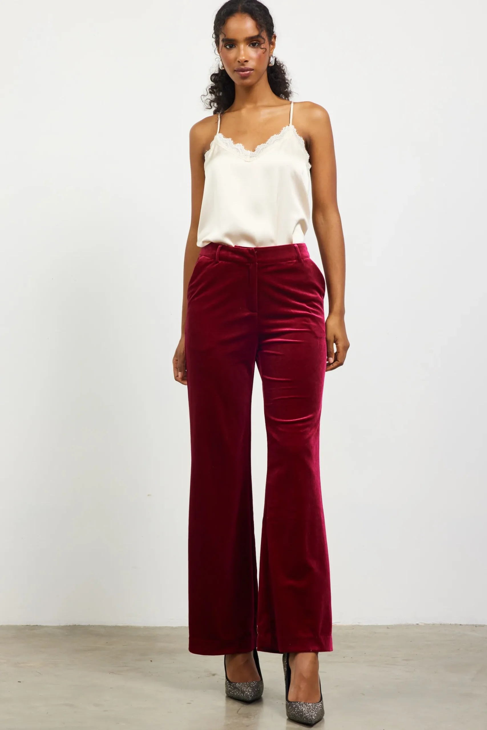 Velvet Wide Leg Pants*SKIES ARE BLUE Clearance