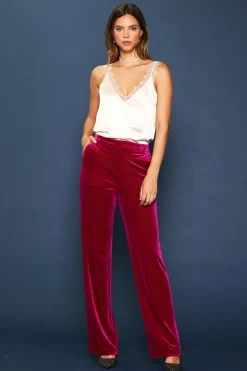 Velvet Wide Leg Pants*SKIES ARE BLUE Best
