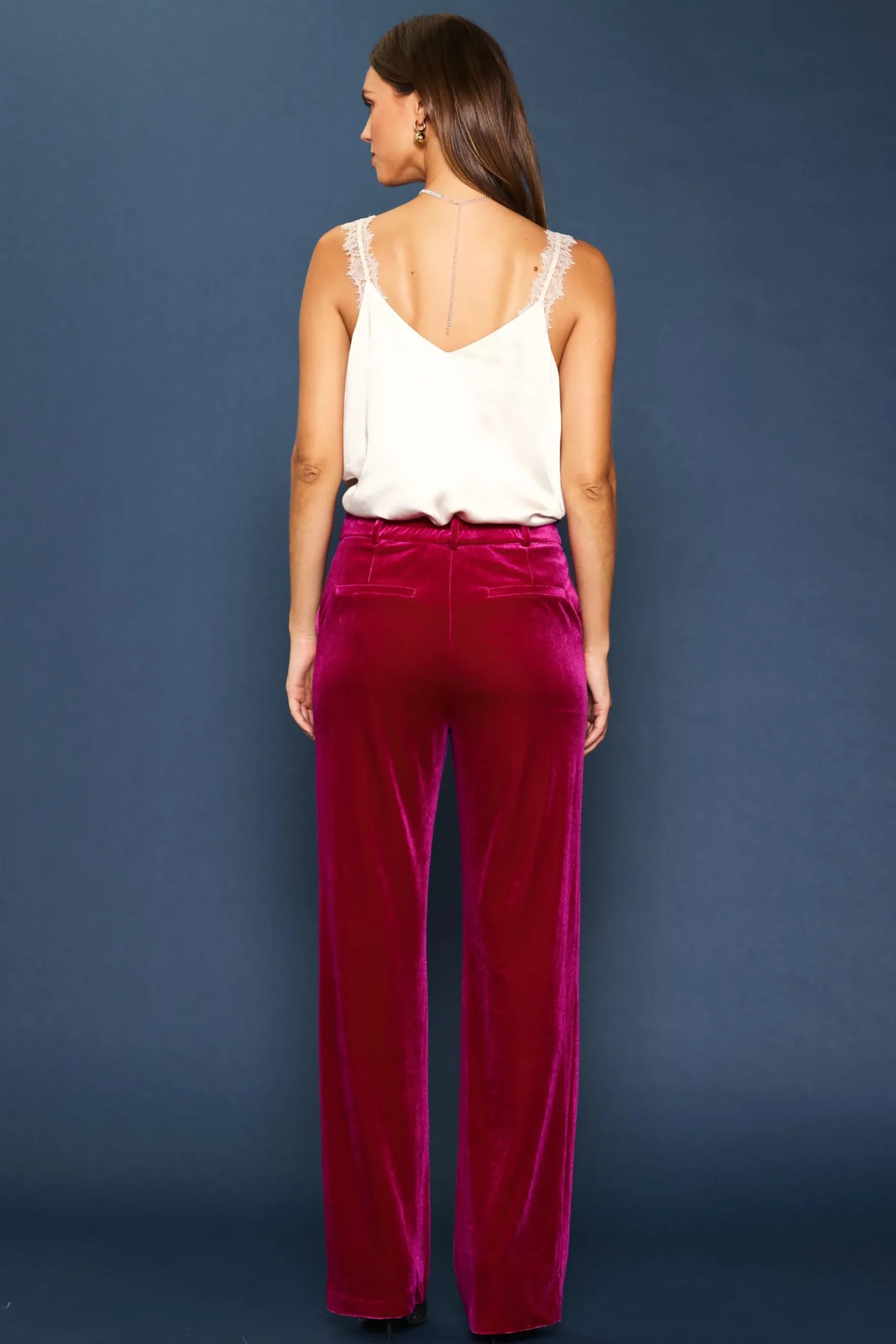 Velvet Wide Leg Pants*SKIES ARE BLUE Best
