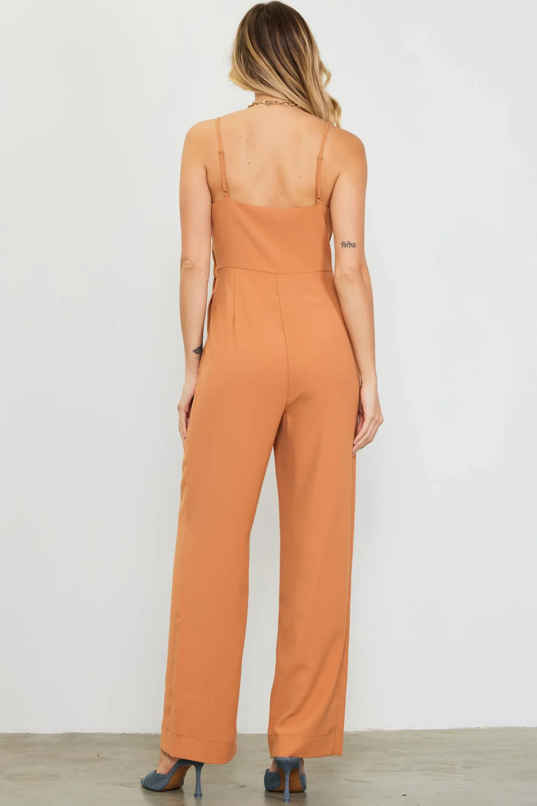 Waist Tie Detail Sleeveless Jumpsuit*SKIES ARE BLUE New