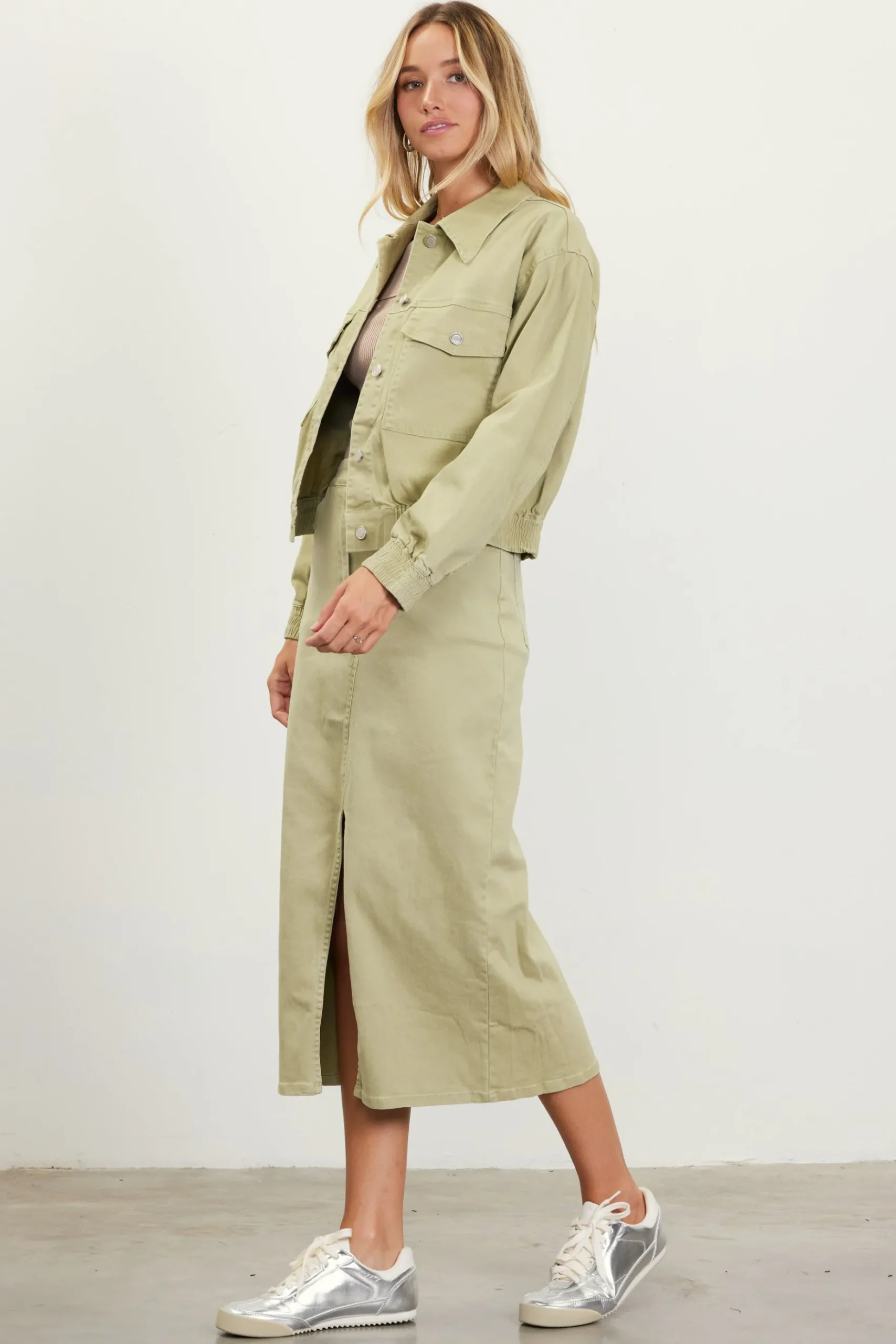 Washed Cotton Twill Jacket*SKIES ARE BLUE Discount