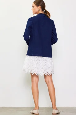 Washed Denim Blazer*SKIES ARE BLUE Clearance
