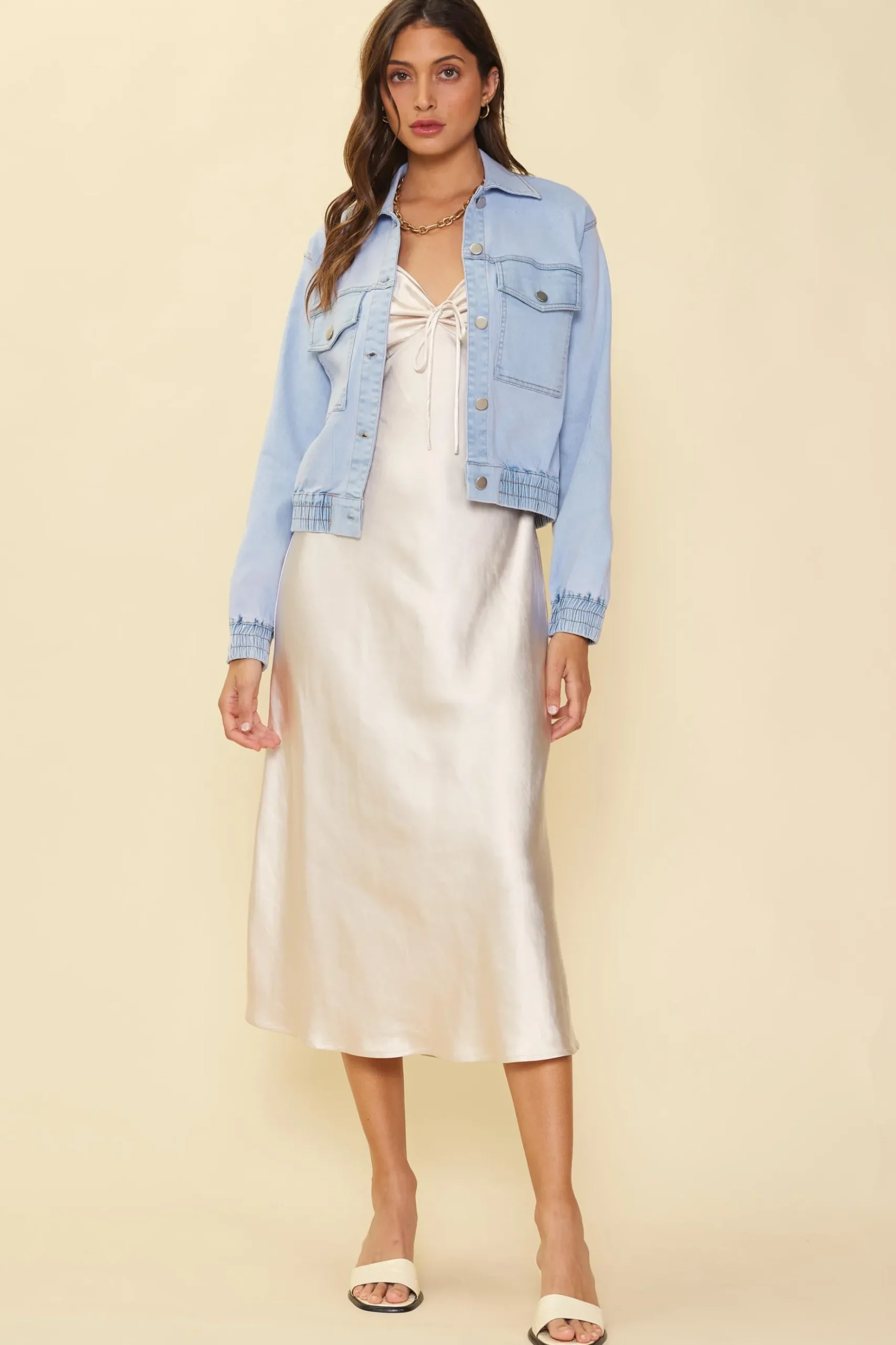Washed Denim Jacket*SKIES ARE BLUE Sale