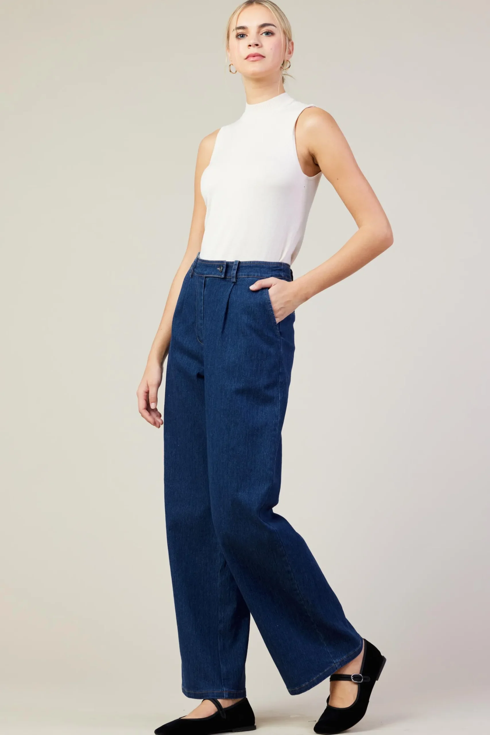 Washed Denim Pants*SKIES ARE BLUE Online