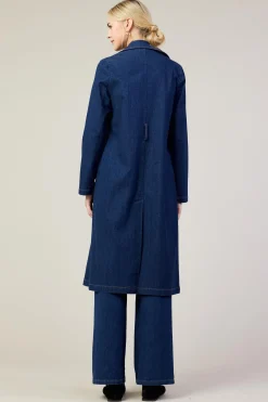 Washed Denim Trench Coat*SKIES ARE BLUE Clearance