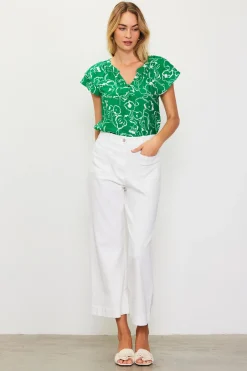 Washed Twill Wide Leg Pants*SKIES ARE BLUE Online