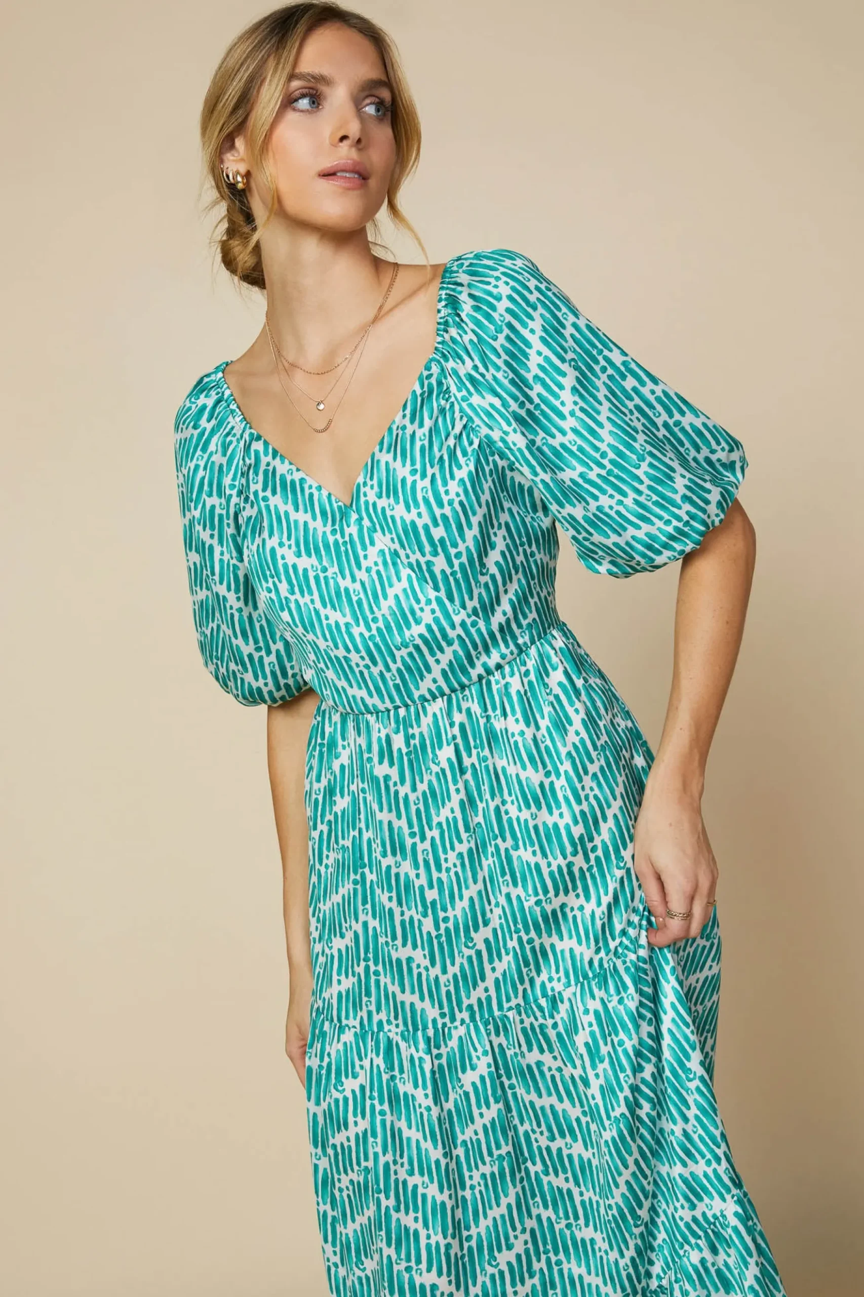 Watercolor Chevron Maxi Dress*SKIES ARE BLUE Best
